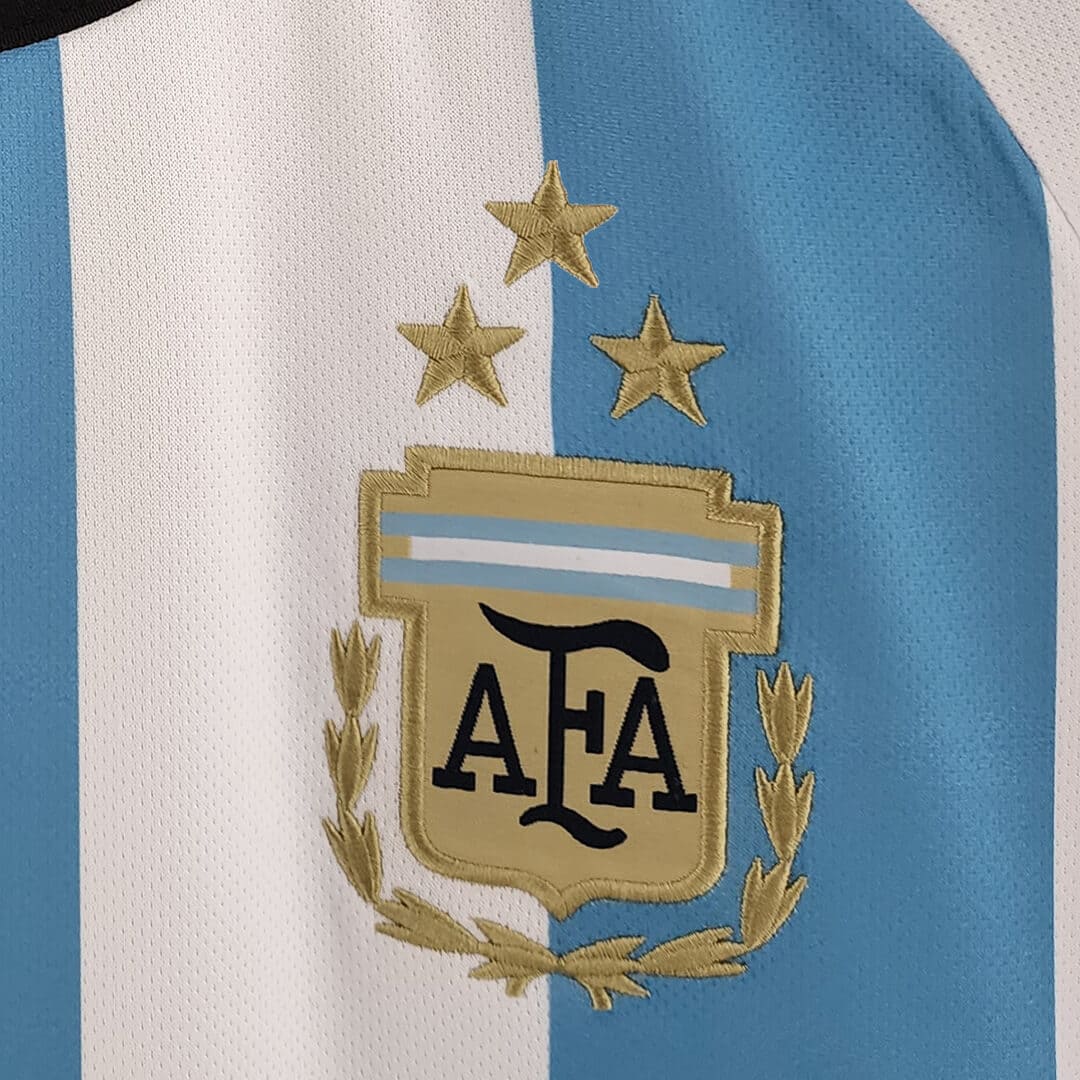 Футболка Аргентина 3 звезды домашняя QATAR 2022 + все патчи